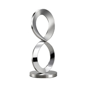 Escultura de Bucle Infinito de Acero Inoxidable Pulido a Espejo Personalizada para Decoración de Lujo - Product Image 1