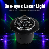 6 шт. * 15 Вт зеленые лазерные прожекторы Bee-eyes IP20, 10-канальный DMX512, интеллектуальное управление температурой, линейное диммирование, сценическое освещение для баров, дискотек, вечеринок