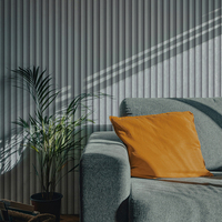 Panneaux muraux en PVC WPC imitation bois personnalisés pour l'intérieur, revêtement mural moderne à l'aspect cannelé, vente en gros d'usine, 2900 mm