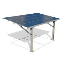 Structure de carport solaire fixe au sol en aluminium haute résistance ou acier au carbone, sur mesure OEM, auvent de stationnement pare-soleil