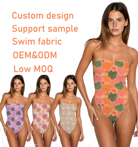 2026 New Fashion Women Swimwear Custom Design <strong>Strapless</strong> Casual Trendy One Piece <strong>Swimsuit</strong> for Woman - Product Image 1