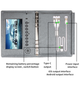 Notebook formato A5-power bank grande funzione notebook power bank smart notebook con schermo video 7'' - Product Image 5