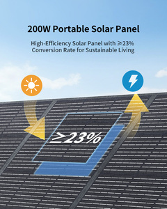 Panel Solar Portátil Plegable ABOK de 200W, Fuente de Energía de Recarga Fotovoltaica para Estaciones de Carga, Conexión en Serie - Product Image 2