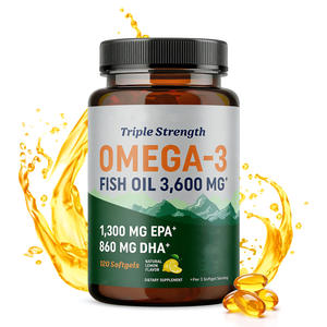 Cápsulas de Gel Suave de Aceite de Pescado Omega 3 para Adultos OEM/ODM, 3600 mg de EPA y DHA Naturales, 120 Cápsulas - Product Image 1