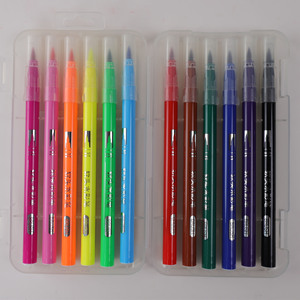 Top vendita in fabbrica 12/18/36/48 pennarello colore acquerello Set pennarello permanente <span class=keywords><strong>pennelli</strong></span> in feltro per la colorazione Top Seller disegno stazionario - Product Image 3