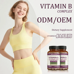 Таблетки комплекса витаминов группы <span class=keywords><strong>B</strong></span> - с фолиевой кислотой и биотином, B1/B2/B3/B5/B6/B12, способствуют выработке энергии - 60 таблеток, доступны OEM/ODM варианты - Product Image 2