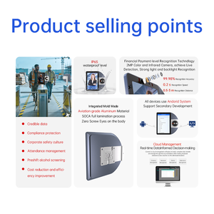 Alkoholtester Detektions-Zutrittskontrolle Biometrisches Gesichtserkennungs-Terminal Alkohol-Atemtestgerät Zeiterfassungsgerät - Product Image 6