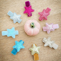 Barrettes à cheveux personnalisées en velours et polyester avec paillettes et franges pour tout-petits/bébés/enfants