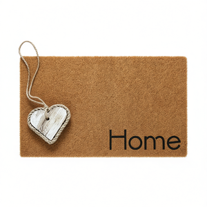 Alfombra de Entrada Decorativa para el Hogar con Impresión de Corazón en Madera - Product Image 2