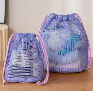 Uygun seyahat bakım çantası moda stil İpli örgü saklama çantası su geçirmez özelliği - Product Image 6