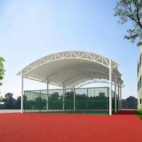 Toldo de Membrana Tensada Arqueada de PVDF/PTFE para Canchas Deportivas con Estructura de Acero Galvanizado en Caliente para Uso en Parques Modernos en Todas las Condiciones Climáticas