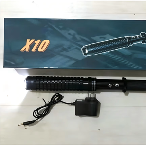 ไฟฉายพกพา X10 สำหรับกิจกรรมกลางแจ้ง สีดำ ไฟฉายยุทธวิธี ความปลอดภัยสูง 928 รองรับโลโก้ OEM พร้อมส่งทันที ชาร์จเร็ว EU&US - Product Image 1