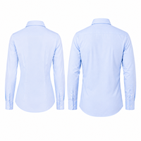Chemise habillée unisexe à manches longues en popeline, col rabattu, boutonnée, infroissable et respirante, idéale pour l'été