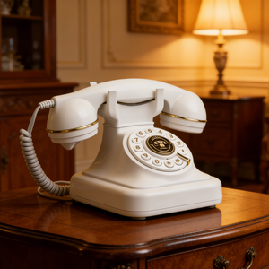 <span class=keywords><strong>Téléphone</strong></span> <span class=keywords><strong>fixe</strong></span> Bluetooth vintage rétro avec clavier <span class=keywords><strong>à</strong></span> touches rétro pour système Android et iOS, fonction d'assistant vocal - Product Image 4
