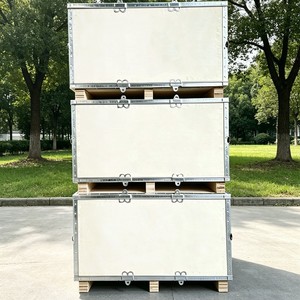 Caja de Madera Desmontable con Correas de Acero, Contrachapada, Libre de Fumigación, Tamaño Personalizable, Caja de Embalaje para Exportación de Equipos - Product Image 2