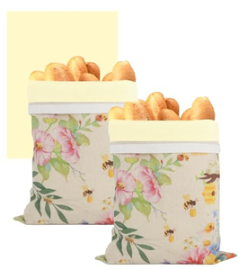 Bolsas Reutilizables de Lino Orgánico con Cera de Abeja para Pan, Ecológicas, para Almacenamiento de Pan Fresco, con Bloqueo de Humedad, Aptas para Congelador, con Interior Extraíble - Product Image 1