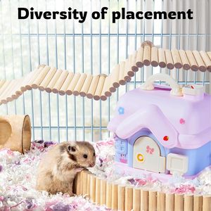 Hamster Asma Köprü Oyuncak Küçük Hayvan Tırmanma Oyuncakları Chinchilla Kafesi Doğal Ahşap Esnek Platform Oyuncak - Product Image 2