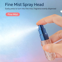 Flacon de parfum rechargeable 5 ml, atomiseur de voyage, remplissage direct, flacon pulvérisateur à fine brume en aluminium, logo personnalisé, couleur, emballage OEM/ODM