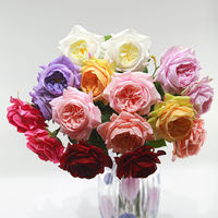 Vente en gros de fleurs artificielles en rose Juliette au toucher réaliste pour la remise des diplômes, Noël, mariage, Saint-Valentin, décoration de la maison, fête