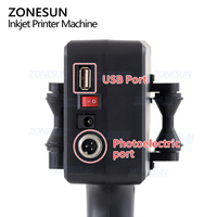 Impresora de Inyección de Tinta Inteligente Portátil con Pantalla Táctil ZONESUN, USB, QR, 360 Grados, para Codificación de Cartón, Goma, Metal y Fechas de Caducidad