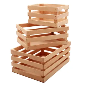 थोक प्राचीन विंटेज पुनर्नवीनीकरण लकड़ी सब्जियों फल बक्से लकड़ी के बॉक्स बिक्री के लिए पुराने लकड़ी फल बक्से