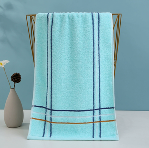 Serviette de toilette et de visage en coton pur jacquard de luxe pour adultes, 32x72cm, rayée, très absorbante, douce, séchage rapide, OEM/ODM, marque pour la maison, l'hôtel, le <span class=keywords><strong>spa</strong></span> - Product Image 1