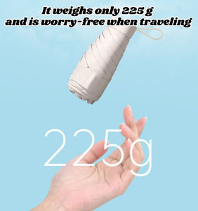 Mini <b>Pocket</b> Umbrella 5 Folding Sun Rain Umbrella UV Protection Capsule Parasol Portable Travel Gift - Product Image 3
