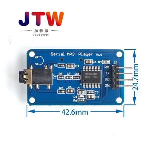 โมดูลเครื่องเล่นเอ็มพีสามีรี่ย์ซีเรียล JTW รุ่น Yx5300 ช่องใส่การ์ด TF ควบคุมด้วยเสียง เล่นเสียง - Product Image 2