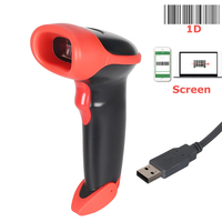 Lecteur de codes-barres portable filaire CCD MJ2816, lecteur de codes-barres USB Plug-and-Play haute performance pour la vente au détail et les points de vente