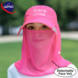 Custom Mosquito-Proof Detachable <b>Face</b> Veil Extendable Brim Breathable Mesh Design Hat Unisex Baseball Cap For Outdoor Safari - Product Image 1