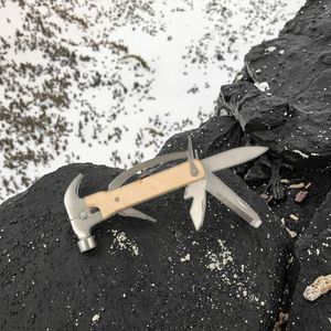 Chất Lượng Cao Cắm Trại Survival Multitool Với Tay Cầm Bằng Gỗ Tự Làm Lớp Ngoài Trời Claw Búa Tùy Chỉnh OEM Multitool Búa - Product Image 3