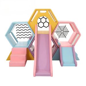 어린이 벌집 등반 슬라이드 실내 놀이터 장비 상업용 학년 무독성 방수 폼 파크 소프트 플레이 - Product Image 5