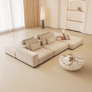 ชุดโซฟาสไตล์อิตาลีทันสมัยชุดโซฟาผ้าเวสไซด์เฟอร์นิเจอร์หนังโซฟาห้องนั่งเล่นคุณภาพสูง - Product Image 3