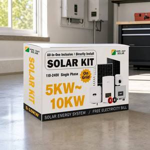 ระบบโซลาร์เซลล์แบบเชื่อมต่อกับระบบไฟฟ้าสาธารณะ ขนาด 6KW 8KW 10KW เฟสเดี<span class=keywords><strong>ย</strong></span>ว พร้อมอินเวอร์เตอร์ MPPT สำหรับติดตั้งบนหลังคาบ้าน - Product Image 1