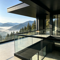 Profilé en U en aluminium pour garde-corps en verre sans cadre, design moderne personnalisé, pour escalier, villa, balcon, balustrade, accessoires