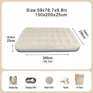 Colchón de cama de aire automático inflable tamaño Queen con bomba recargable incorporada - Product Image 3