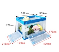 Caisse de rangement rectangulaire pliable en plastique recyclable, design moderne personnalisé, grande capacité, légère et robuste