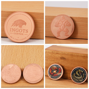Op maat gemaakte 1oz High Relief Wildlife Animal 999 Fijne Koper Ronde Collectie Wolf Fabrikant Directe Groothandel - Product Image 5
