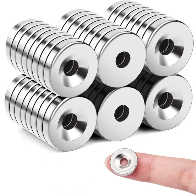 Strong Neodymium Disc Countersunk Hole Magnets 8x3 M3 12x3 M4
