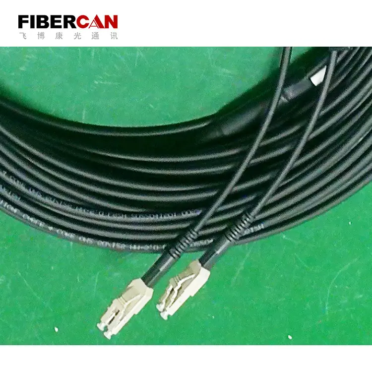 Çok modlu açık uniboot lc-lc spiral zırhlı fiber optik yama kablosu