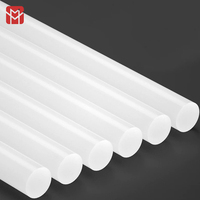 Barre ronde en fluoropolymère ETFE vierge MOLAN, 30 mm, 40 mm, blanche, pour machines industrielles de découpe, usine de Dongguan