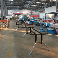 Système de pieds de bureau commercial moderne en acier au carbone incliné pour 4 personnes, de qualité industrielle, pour usage en usine, école ou centre commercial (OEM/ODM)