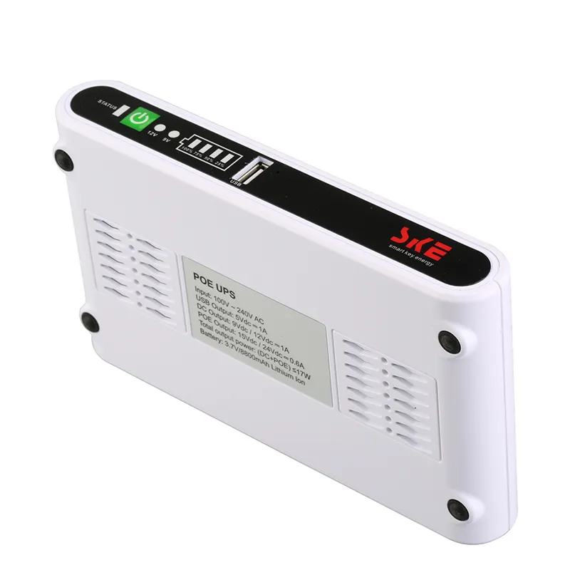 SKE line interactive smart mini dc ups module poe port 9v 12v 24v system pc for wifi router 9v 12v