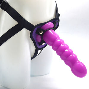 21,9 cm Perlen Plug <span class=keywords><strong>Lollipop</strong></span> geformte lange Perlen Anal Strap On Harness <span class=keywords><strong>Dildo</strong></span> Höschen mit verstellbarem Ledergürtel - Product Image 1