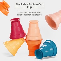 Jouet d'empilage pour enfants, gobelets d'empilage arc-en-ciel, blocs de construction en silicone pour nourrissons, jouet d'empilage éducatif