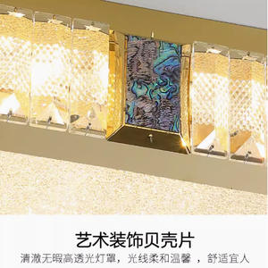 Modern Minimalist Luxury Crystal <b>LED</b> Ceiling <b>Light</b> <b>for</b> Bedroom <b>Living</b> & Dining <b>Room</b> Copper Body AC Power Source - Product Image 5