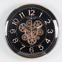 Jam Dinding Bergerak 46CM, Dekorasi Rumah Kreatif, Gaya Retro, Jam Restoran Mewah, Tanpa Suara, Dropshipping DDP WEEE