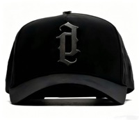NUEVAS Gorras Dandy de 5 Paneles de Gamuza con Pedrería Bordada Original del Fabricante, Logotipo Metálico, Gorras Baez de Gamuza, Gorras G5 BAEZ