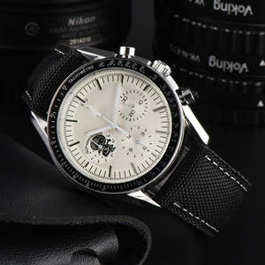 Montre pour homme à quartz multifonctionnelle avec bracelet en tissu tendance, cadran bleu classique, étanche et lumineuse - Product Image 6