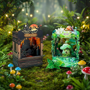 Yiyu Vente en gros DIY <span class=keywords><strong>Boîte</strong></span> <span class=keywords><strong>à</strong></span> <span class=keywords><strong>musique</strong></span> en bois 3D <span class=keywords><strong>à</strong></span> manivelle avec lumière LED pour cadeau de garçon en stock - Product Image 5